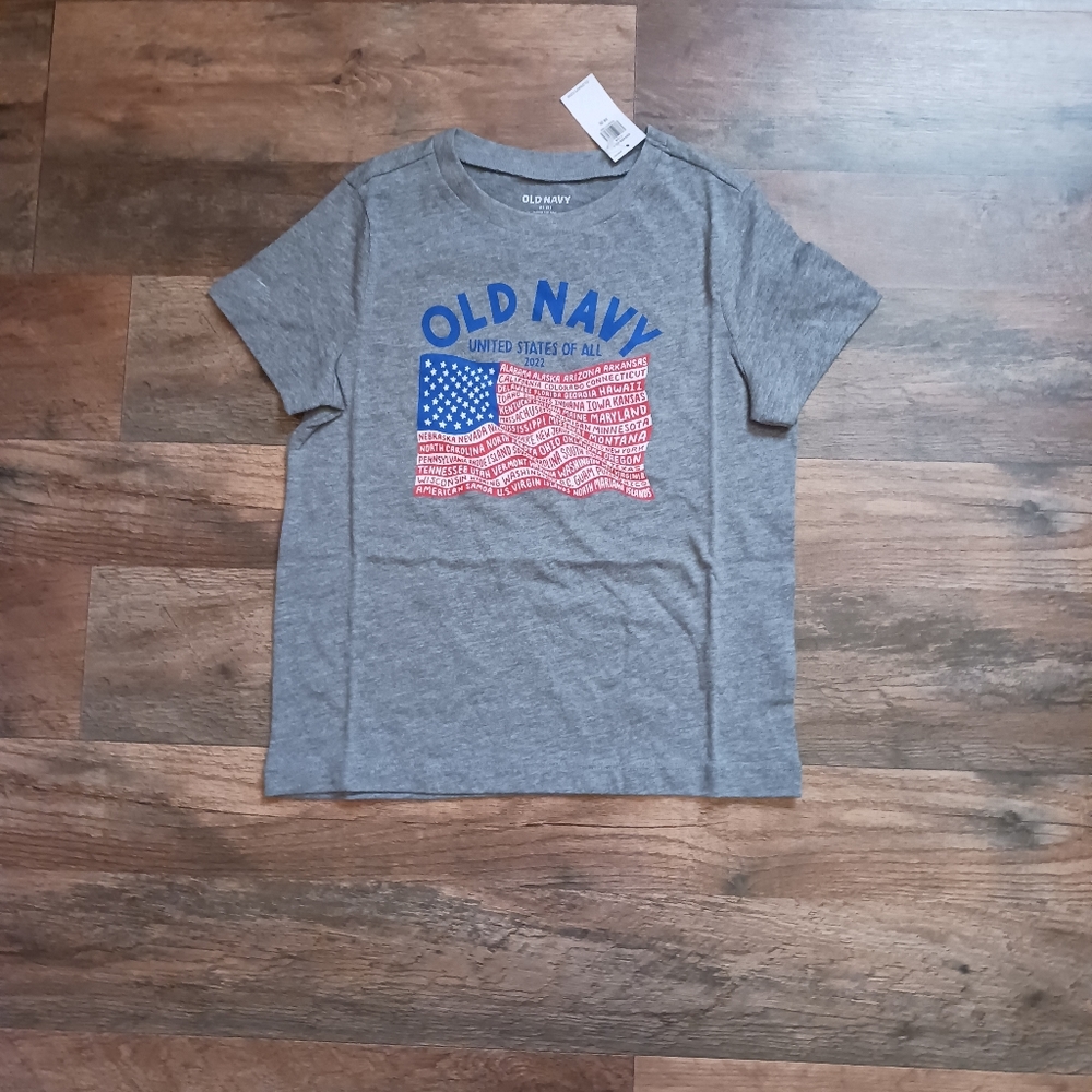 Boys Old Navy flag shirt